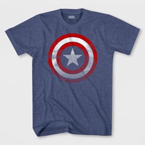 Boys Marvel Captain America Short Sleeve T Shirt Denim Heather Target - captain america shield roblox free