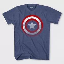 Kids' Marvel Captain America Short Sleeve T-Shirt - Denim Heather