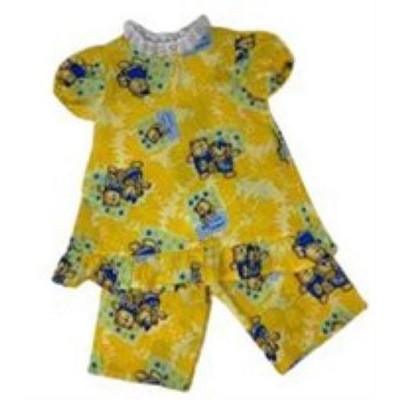 Doll Clothes Superstore Yellow Bear Pajamas Fit Big Baby Dolls And Stuffed Animals