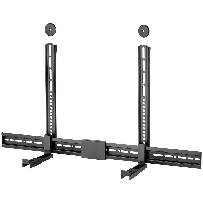 Monoprice Heavy Duty Universal Sound Bar Mount Bracket Above or Under TV, Extends 3.4"-6.1", Fits Most Soundbars Up to 33 Lbs, Anti-Skid Base, 1 of 7