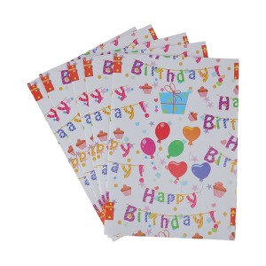 Unique Bargains Gift Wrap Paper Glossy Coated Paper 27.56 "x19.69 " 5 Pcs - 1 of 4