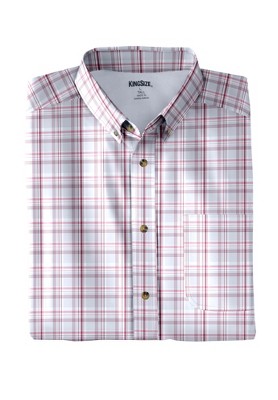 KingSize Short Sleeve Wrinkle Resistant Sport Shirt