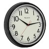 12" Wall Clock with High Bezel Black - Westclox: Retro Kitchen Quartz Movement, Indoor Use - 3 of 3