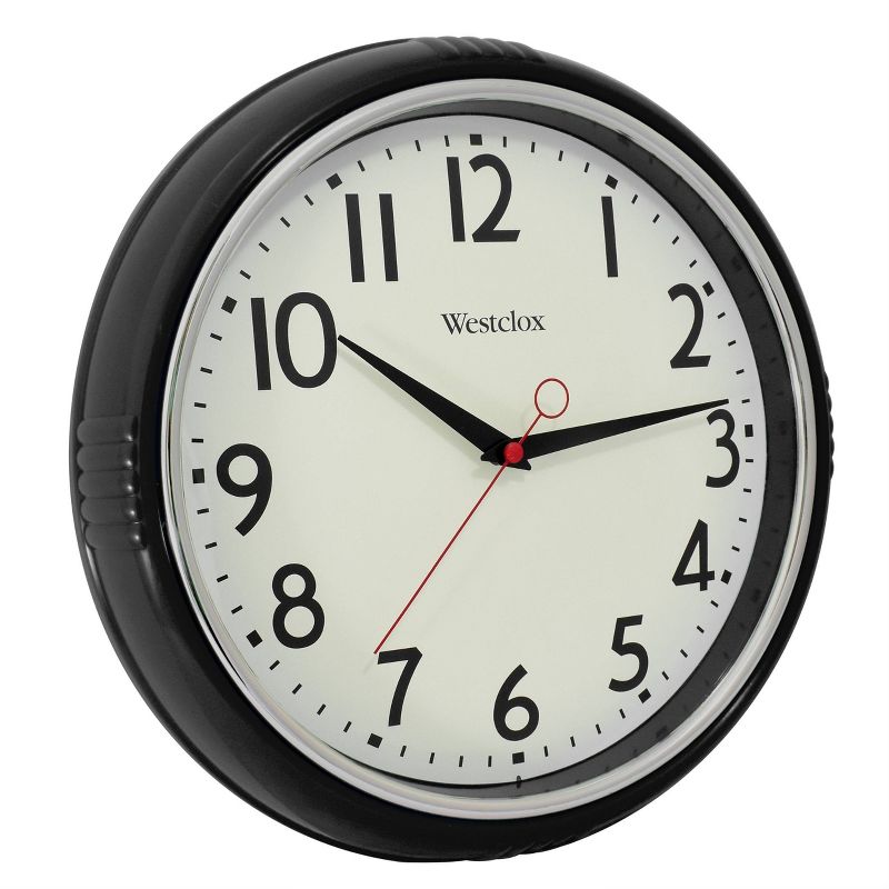 12&#34; Wall Clock with High Bezel Black - Westclox Wall Clocks - Westclox, 4 of 6