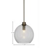 Toltec Lighting Kimbro 1 - Light Pendant in  New Aged Brass with 11.75" Clear Bubble Shade - 2 of 2