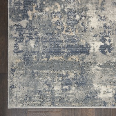 Handmade Mineral-Inspired Beige and Grey Synthetic Area Rug