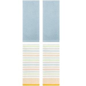 REGALWOVEN 4 Pcs Cotton Soft Comfortable Absorbent Striped Hand Towel - 1 of 4