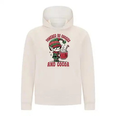 Everyday Kids Christmas Collection Powered by Cookies and Cocoa Pullover Hoodie – Holiday Sweatshirt - Off White