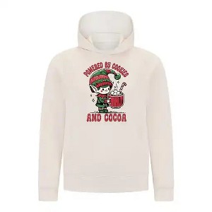 Everyday Kids Christmas Collection Powered by Cookies and Cocoa Pullover Hoodie – Holiday Sweatshirt - Off White - 1 of 1
