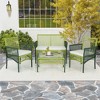 Costway 4PCS/8PCS Patio Round Wicker Conversation Set with Cushions Tempered Glass Side Table - 4 of 4