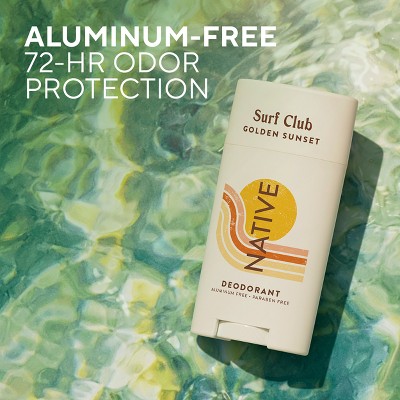Native Limited Edition Surf Club Deodorant - Golden Sunset - 2.65 oz