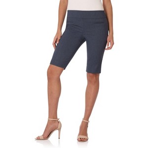 Rekucci Women's Ease into Comfort Pull-On Modern City Shorts – Chic Office to Casual Style with Wide Waistband - 1 of 4