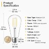 8-Pack Dimmable Vintage LED Edison Bulbs, 5.5W, 60W Equivalent, E26 Medium Base, ST58 Antique LED Filament Bulbs, 80+ CRI, Clear Glass Style for Home - 2 of 4