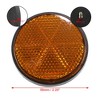 Unique Bargains M6x1.0 Motorcycle Round Screw-on Reflective Warning Reflectors Orange 4 Pcs - 3 of 4