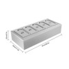 YIYIBYUS Spice Rack Shelf, Stainless Steel Organizer Stand with Five 1/3 Pans - 4 of 4