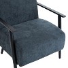 PAGED Modern Accent Chair, Arm Chair with Backrest and Metal Frame, Upholstered Reading Chair for Bedroom, Living Room Furniture - 3 of 4