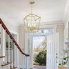 6-Light Soft Gold Dimmable Lantern Geometric Chandelier - 2 of 4