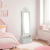 COZONY Kids Jewelry Armoire with Full-Length Mirror & LED, Freestanding Jewelry Cabinet with 3 Drawers, Organizer Vanity for Girls - 4 of 4