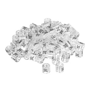 Unique Bargains Plastic Transparent Color Coding Clothes Hanger Markers 160 Pcs - 1 of 4