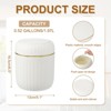Unique Bargains Recycling Cute Mini Desktop Office Bathroom Trash Can with Lid - 2 of 4