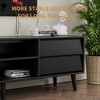 63 Inch TV Cabinet, Retro Style TV Sideboard Console Table With 4 Slope Design Drawers & 2 Open Storage Compartments, TV Cabinet Entertainment Center - 3 of 4