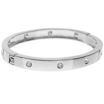 SHINE by Sterling Forever Classic Station CZ Bangle Bracelet