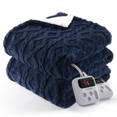 Heated Throw Blanket - Thick Soft Washable Electric Blanket with 10 Heat Settings, Washable Fast Heating Blanket Throw,  Sofa and Bed