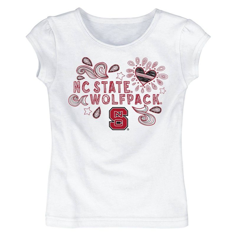 NCAA NC State Wolfpack Toddler Girls&#39; White T-Shirt, 1 of 2