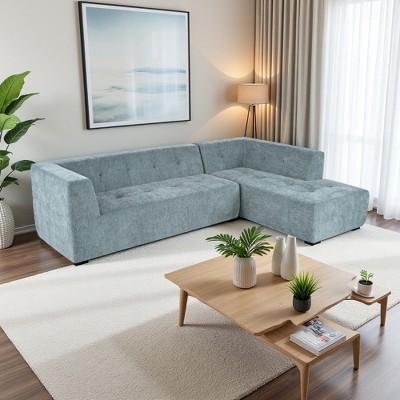 112.2" Modular L-Shaped Sectional Sofa, 2pcs Combination