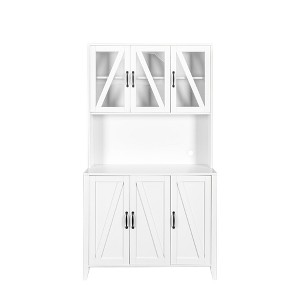 NicBex 70.87 Inch Kitchen Pantry Storage Cabinet with 6 Doors and Shelves for Dining Room,Bathroom,Kitchen,White - 1 of 4