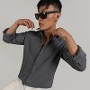 Campus Sutra Men Men's Ash Grey Stripe-Creased Shirt - 2 of 4