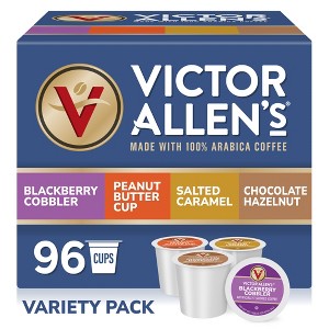 Victor Allen's Coffee Sweet and Salty Flavored Coffee Variety Pack 96 Count, Single Serve Coffee Pods for Keurig K-Cup Brewers - 1 of 4