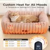 GOTGELIF Heated Cat Bed - 22" Or 28" Soft Plush Cushion Warming Bed with 6 Temperature Levels & Timer - 4 of 4