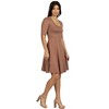24seven Comfort Apparel A Line Knee Length Dress Elbow Length Sleeves - 2 of 4