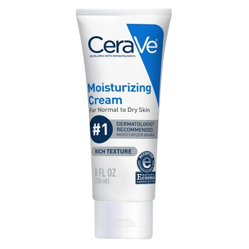 CeraVe Moisturizing Cream, Body and Face Moisturizer for Dry Skin - 8 fl oz - image 1 of 4