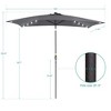 Sonkuki 10x6.5 ft LED Rectangular Patio Market Umbrella w/Tilt Adjustment - 3 of 4