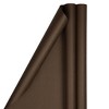JAM Paper & Envelope 2pk Matte Gift Wrap Roll Chocolate Brown