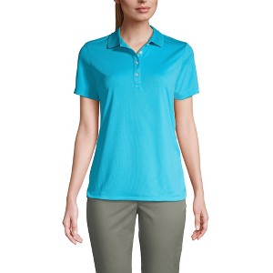 Lands' End Women's Short Sleeve Solid Active Polo - 1 of 2