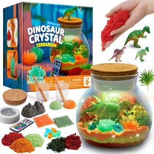 Joyfy DIY Unicorn/Dinosaur Crystal Terrarium Kit - Grow Your Own Crystals with 12-Color LED Night Light, STEM Science Gift for Kids Age 8+ - 1 of 4