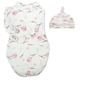 embe Newborn Swaddle Wrap and Top Knot Hat Set (0-3 months) - 1 of 2