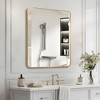 Whisen 30x36 Inch Rectangular Bathroom Wall Mirror, HD Glass with Anti-Rust Aluminum Frame - 2 of 4