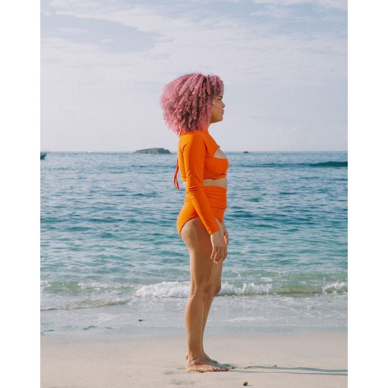 Women's Lydia Cutout Long Sleeve Bikini Top - MIGA Swimwear, 4 of 7