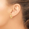 Black Bow Jewelry 5mm Polished & Satin Hinged Hoops in 14k Yellow Gold, 13mm (1/2 Inch) - 4 of 4