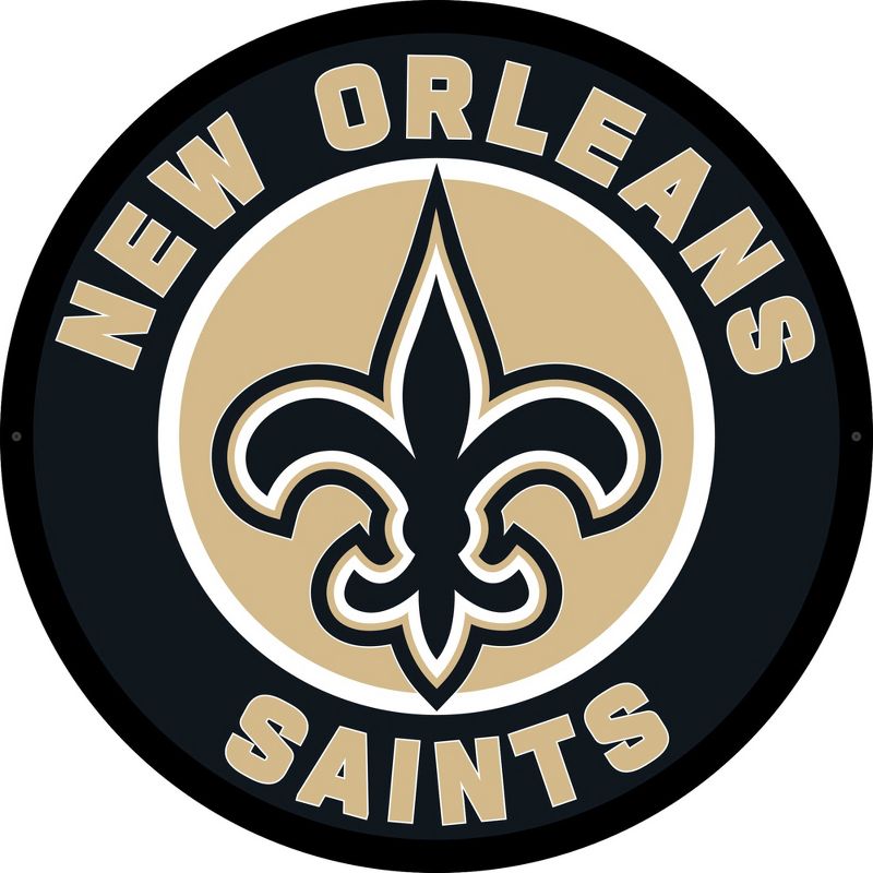 Evergreen Ultra-Thin Edgelight LED Wall Decor, Round, New Orleans Saints- 23 x 23 Inches Made In USA, 1 of 7