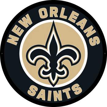 Evergreen Ultra-Thin Edgelight LED Wall Decor, Round, New Orleans Saints- 23 x 23 Inches Made In USA