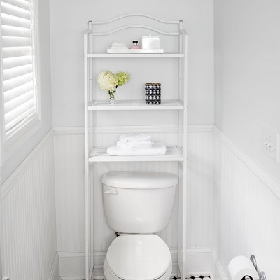 White 3-Tier Metal Over-the-Toilet Storage Rack