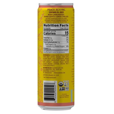 Guayaki Yerba Mate Peach Revival - 11.5 fl oz Can