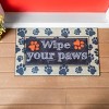 Evergreen Paw Print Flocked Sassafras Indoor Outdoor Switch Doormat Tray - 2 of 2