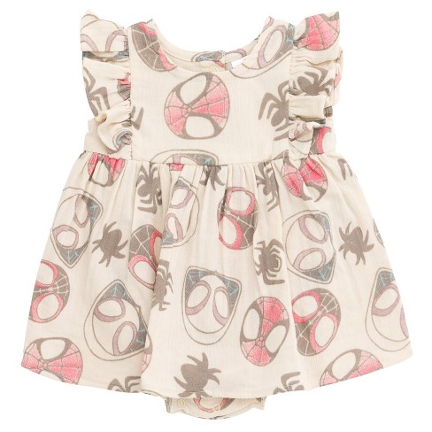 Marvel Spidey And His Amazing Friends Infant Baby Girls Cotton Gauze Matching Family Dress Baby Girl s Dress 18 Months Target