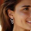 Ross-Simons Italian Sterling Silver Interlocking-Circle Front-Back Earrings - 2 of 4